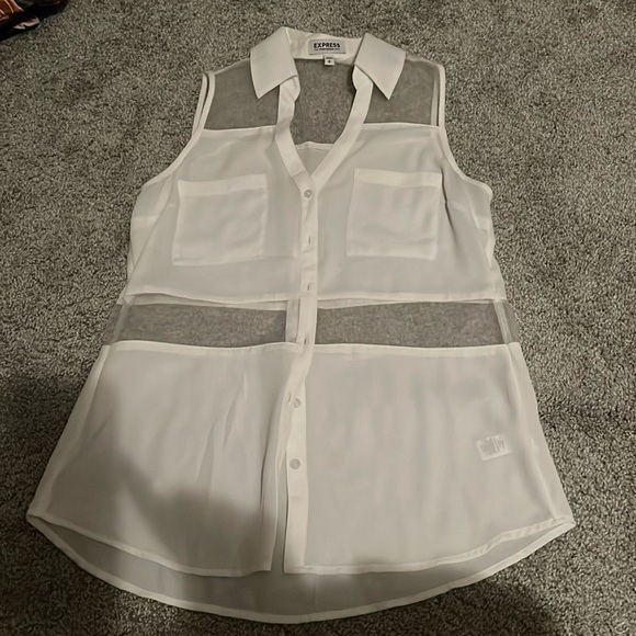 Express Tops - Women’s Express white sheer blouse size small